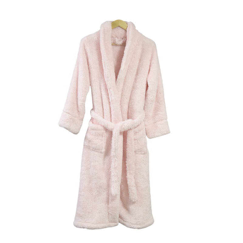 Long Soft Turkish Plush Shawl Collar Spa Bathrobe Gnao Men Warm Kimono Fleece Robe