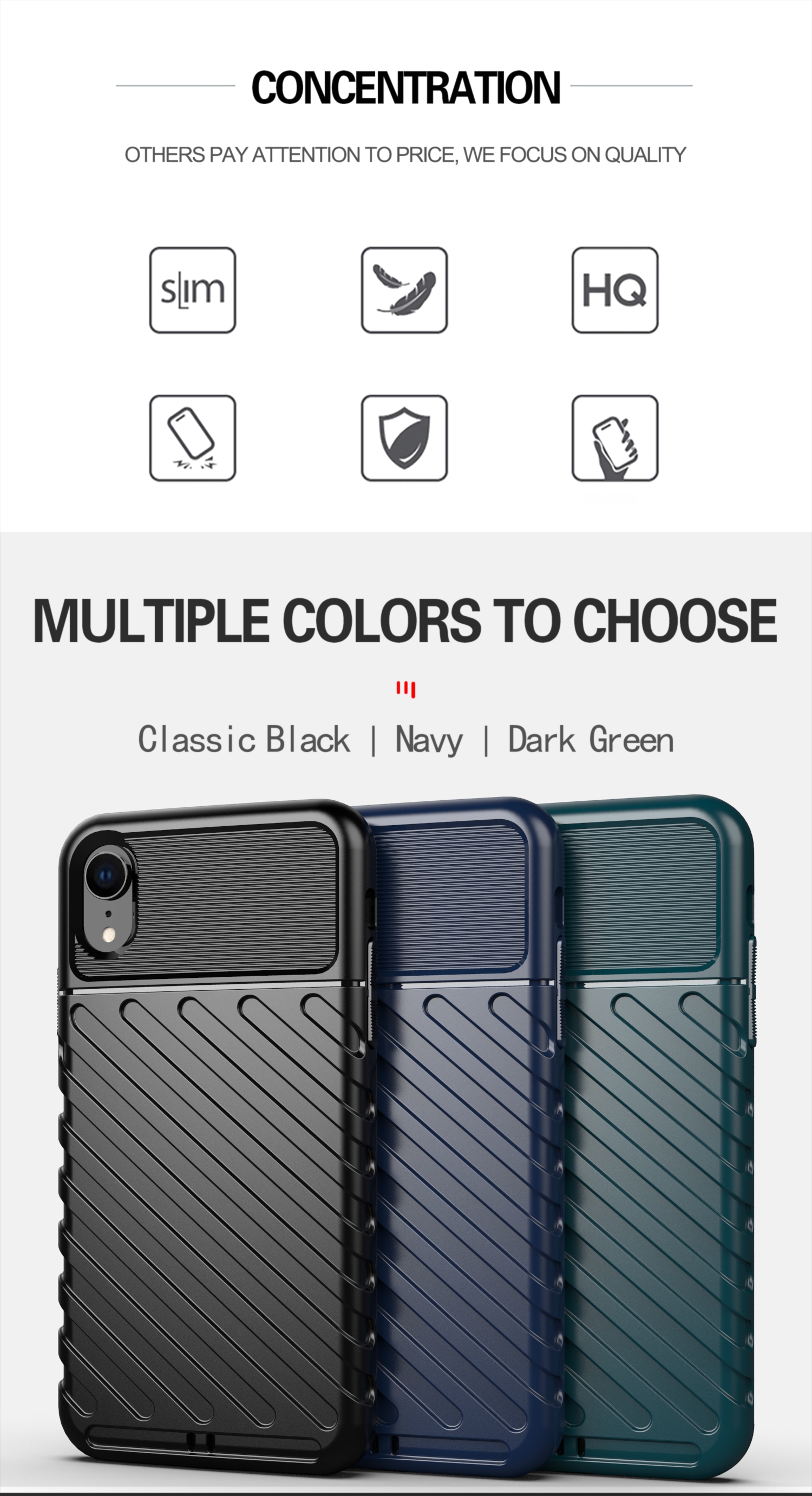 Shockproof TPU Mobile Back Cover For iPhone xr phone case