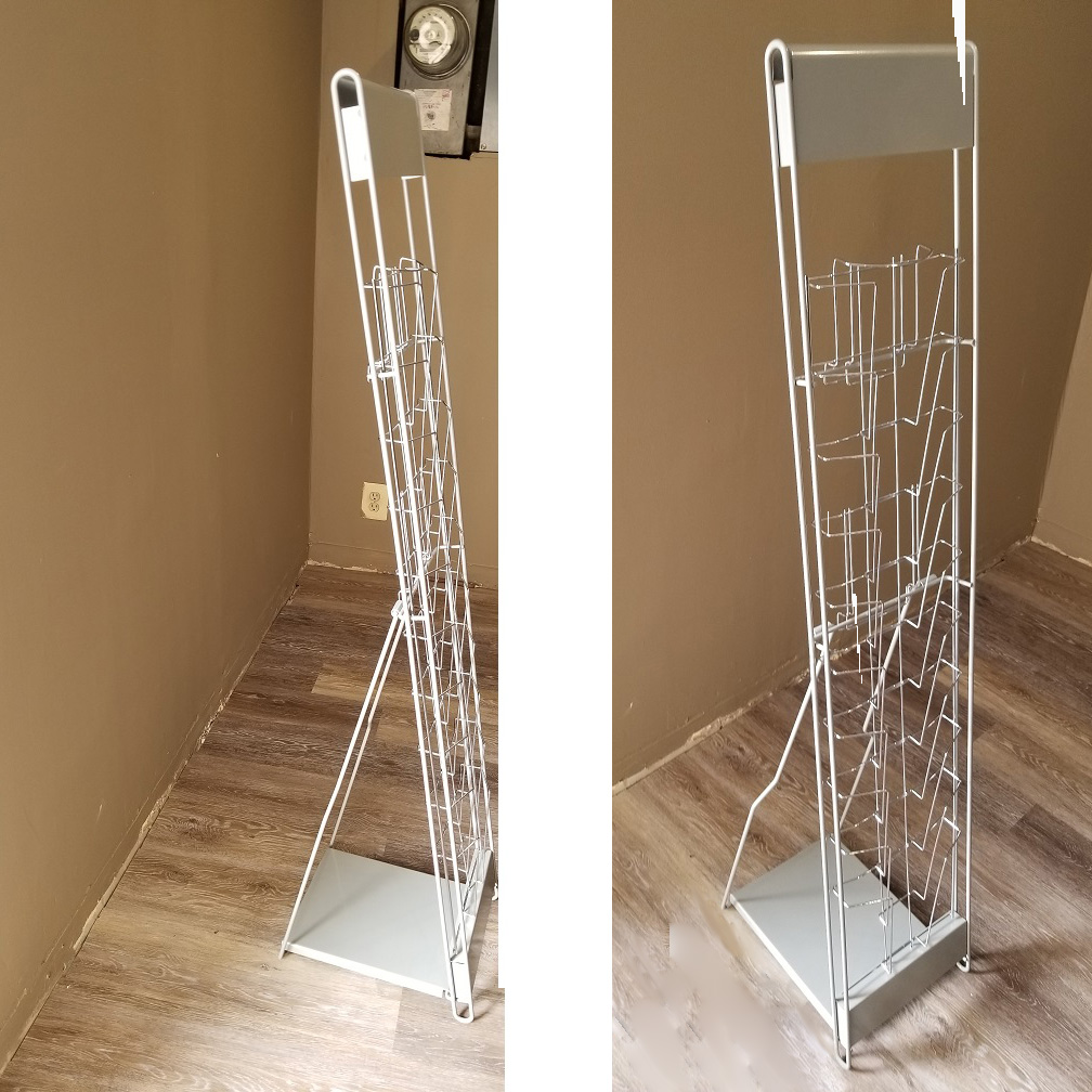 Складная Журнал брошюра метеллический экспозиционный стенд стеляж с проволочной карманы