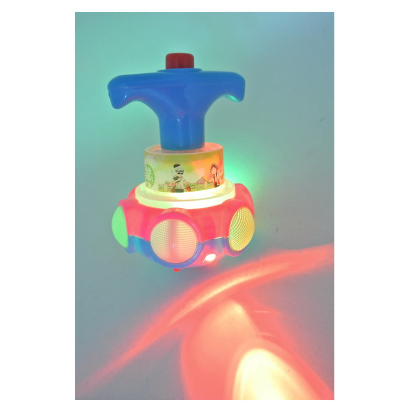 Flashing Super Top Toy - LED Peg-Top with Music for Kids