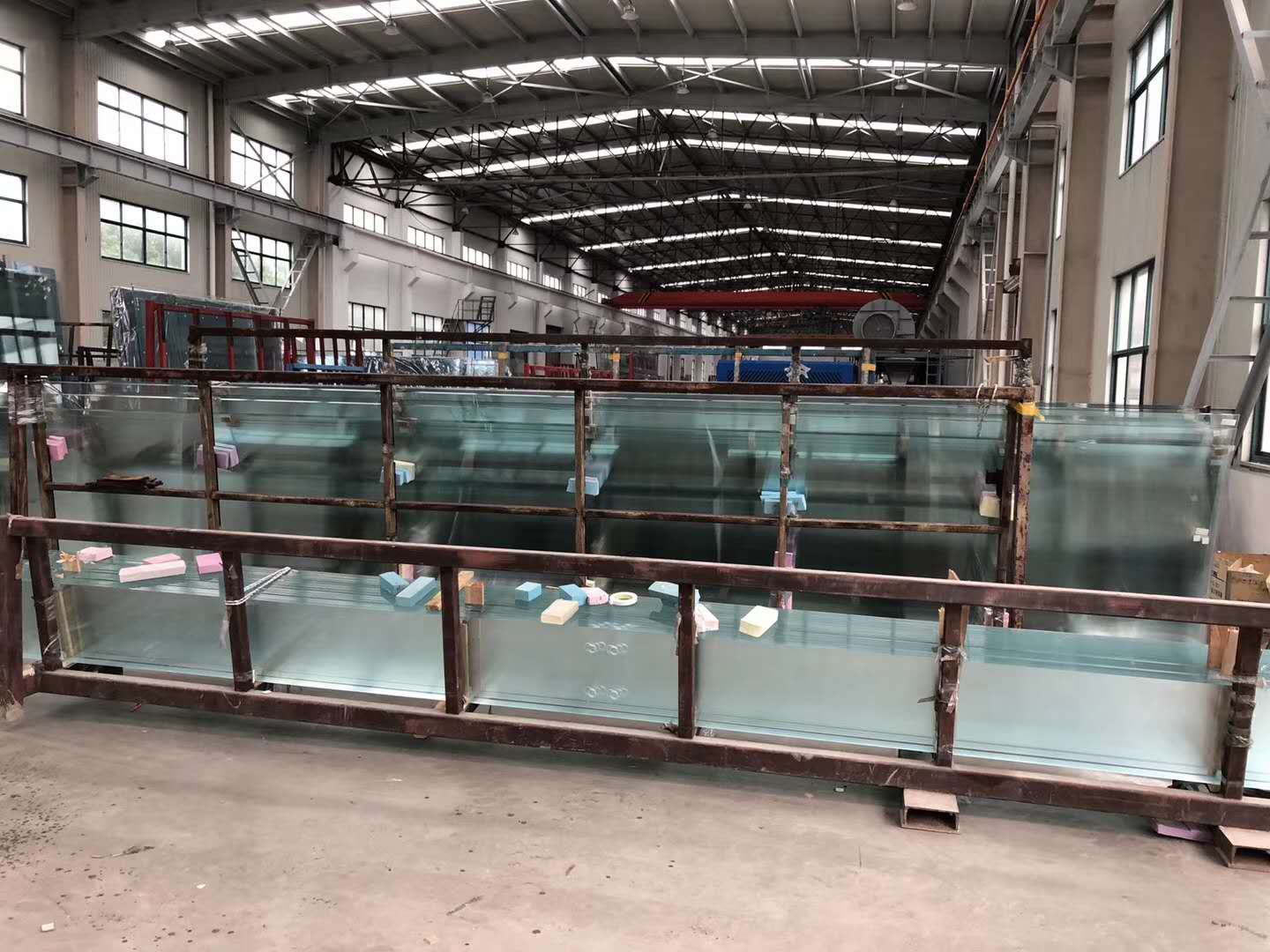 Custom tempered glass curved roof construction curve glass