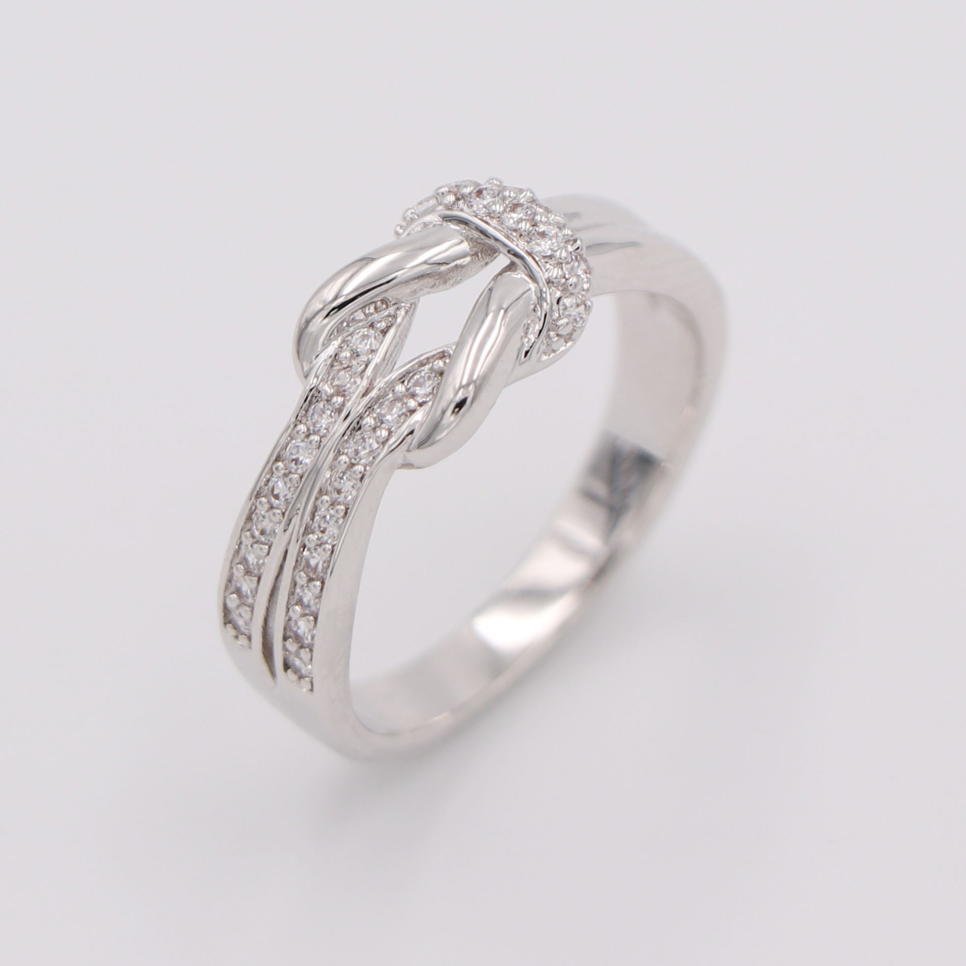 T T Ring 16 Vintage Elegant Design White Round Rose Gold Filled For Women Engagement Wedding Rings Jewelry Wedding Engagement