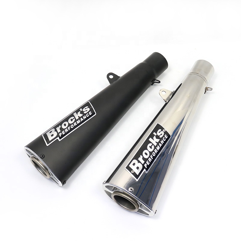 Мотоциклетный глушитель, хромированный глушитель черного цвета, для Кафе racer, hayabusa HP4 zx14 s1000rr nk40