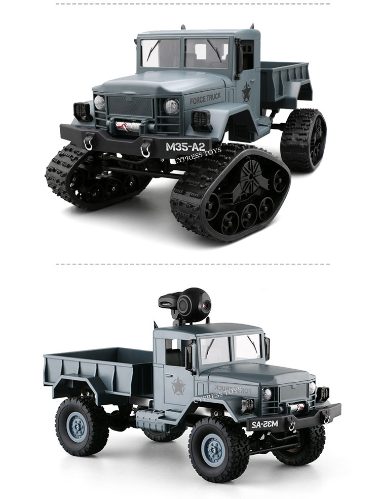 2019 Hot New 4WD RC Car Camera Nitro RC Military Truck For Kids Gift