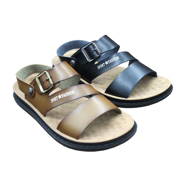 Дешевые летние мужские кожаные сандалии ручной работы с толстой подошвой черного и коричневого цвета для мужчин