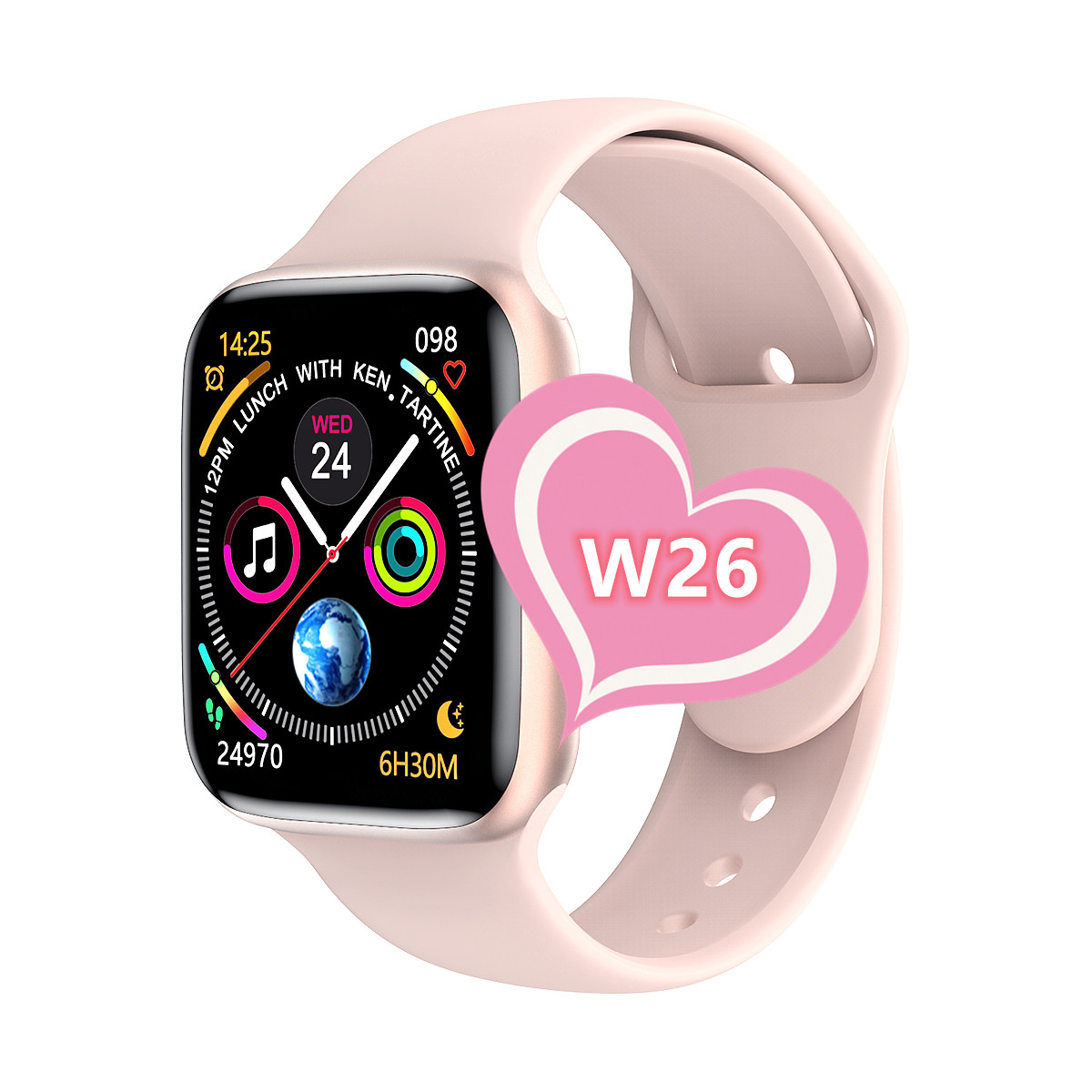 Best Selling Products Iwo W26 Series 5 6 Smartwatch 2020 In Usa Amazon BT Dial ECG Temperature Smart Watch for IOS android