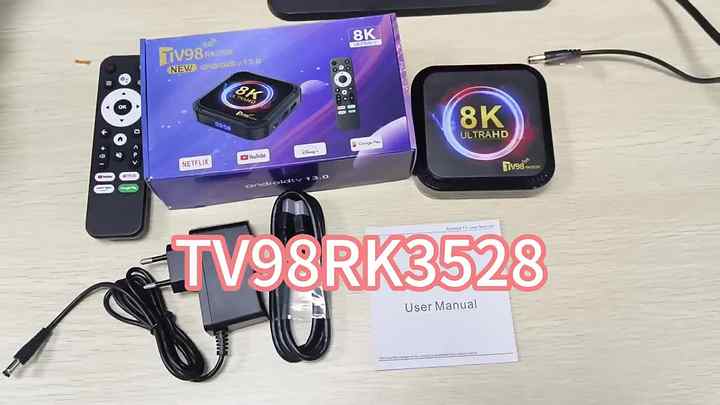 TV98 RK3528 Smart TV Box - Android 13, Quad-Core, 4GB RAM, 64GB