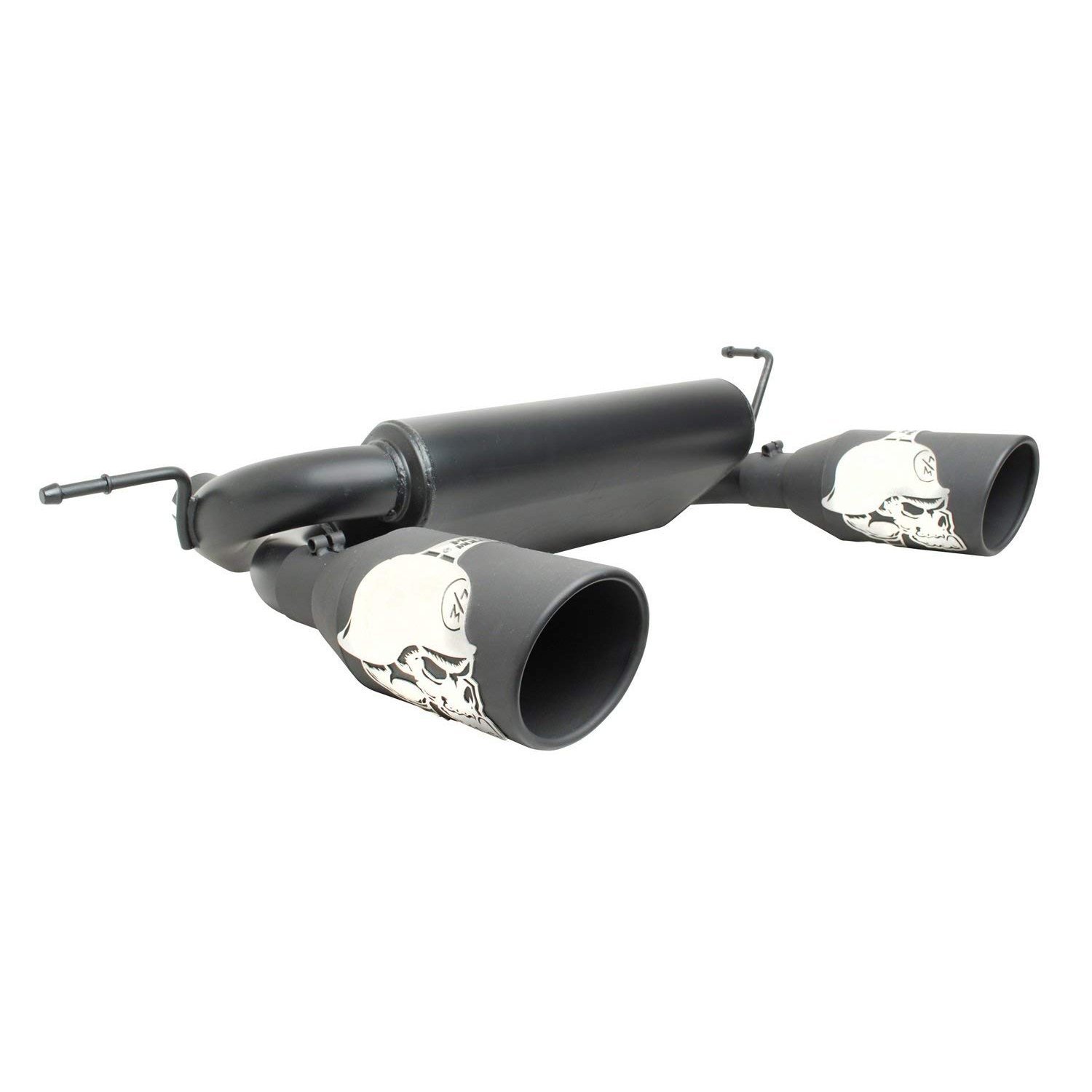 Flat Black Dual CatBack Exhaust Muffler System 2//4DR for 2007-2017 Jeep Wrangler JK