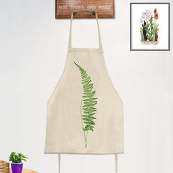 logo printed customized logo waterproof polyester-cotton kitchen apron