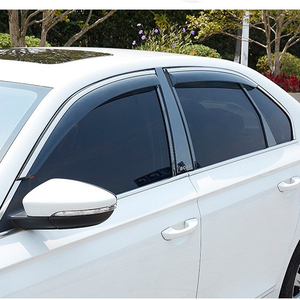 Side Window Deflectors for Kia KX1 2018-2019 4PCS Car Window Visor Sun Rain Smoke Vent Shade Tape-On Outside Visors