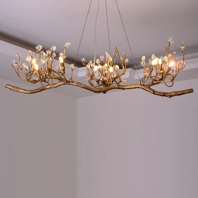 2020 Contemporary LED Ball maple leaf copper Glass lighting luxury Round  pendant lamp  staircase G9 chandelier villa design