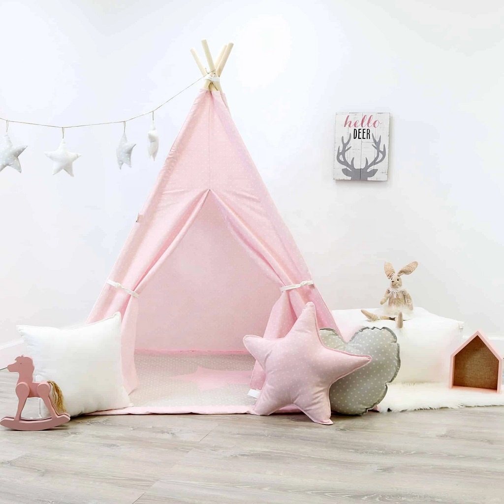 Вигвама для детей спрятаться игровые палатки розового цвета