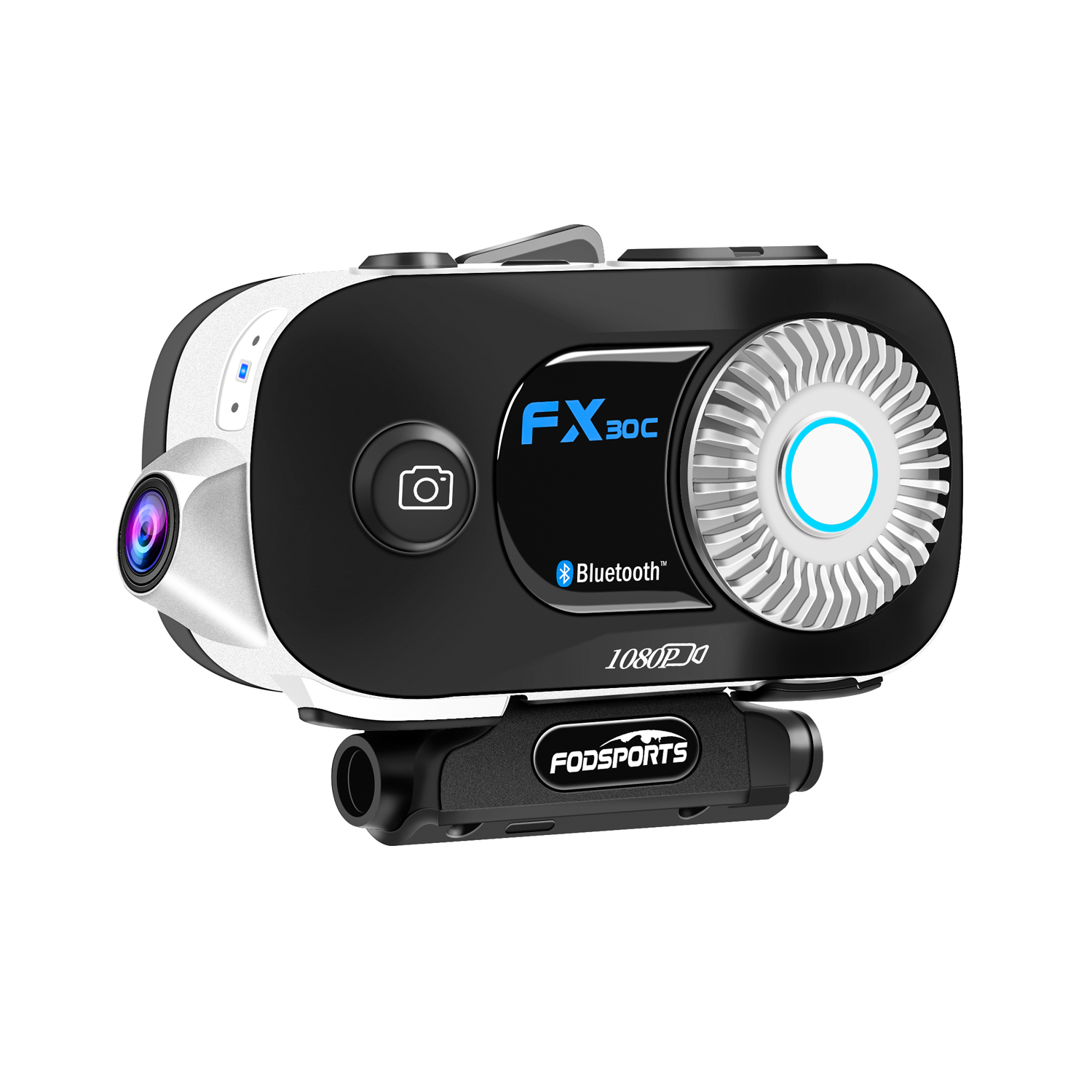 fodsports fx 30c自动摄像头dvr录像机摩托车头盔耳机对讲机moto