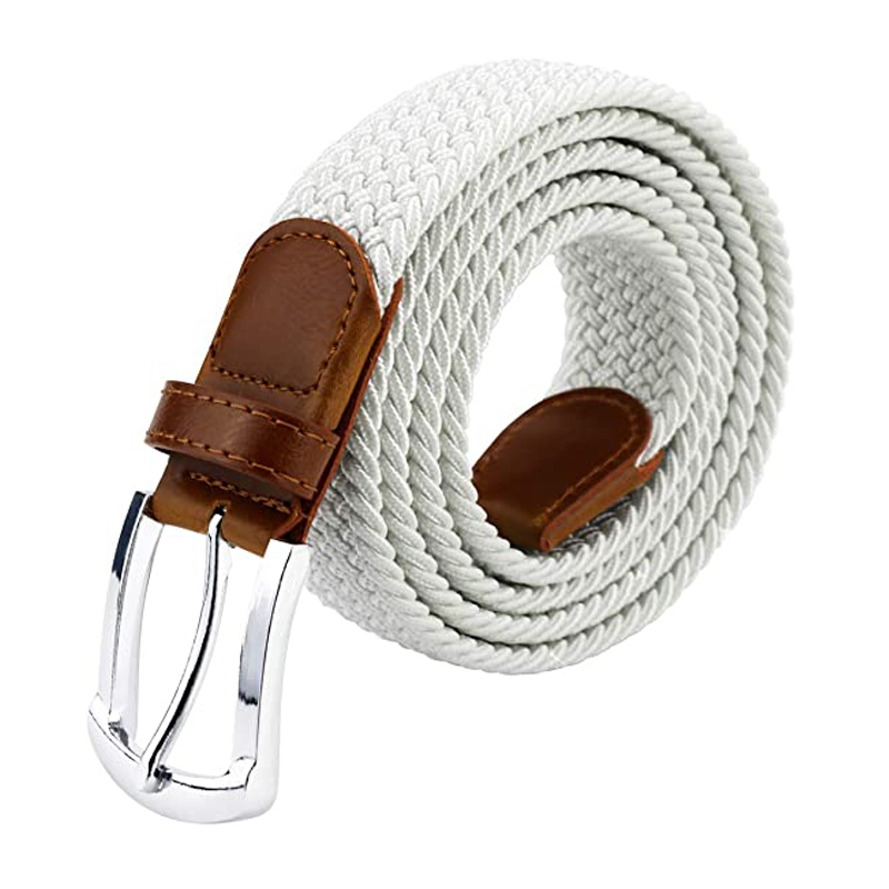 批发定制男女通用机织弹力伸缩皮带男士帆布拉伸编织弹性带妇女编织