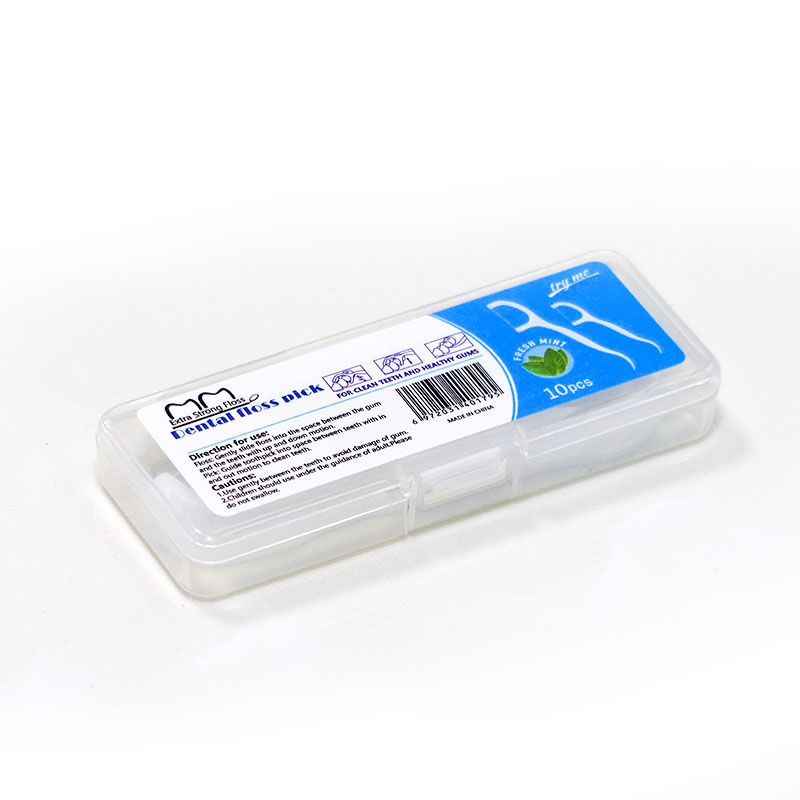 Оптом мятным вкусом многоразовые ПЭ пряжа чистки зубов полости рта пластиковая зубная нить зубочистки