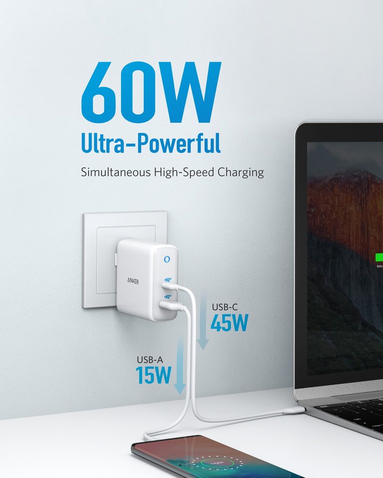 For Anker PowerPort Atom III (2 Ports) wall charger