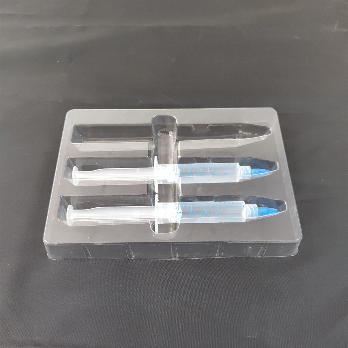 1毫升注射器泡罩包装,带插卡透明pvc翻盖泡罩包装,用于1毫升注射器