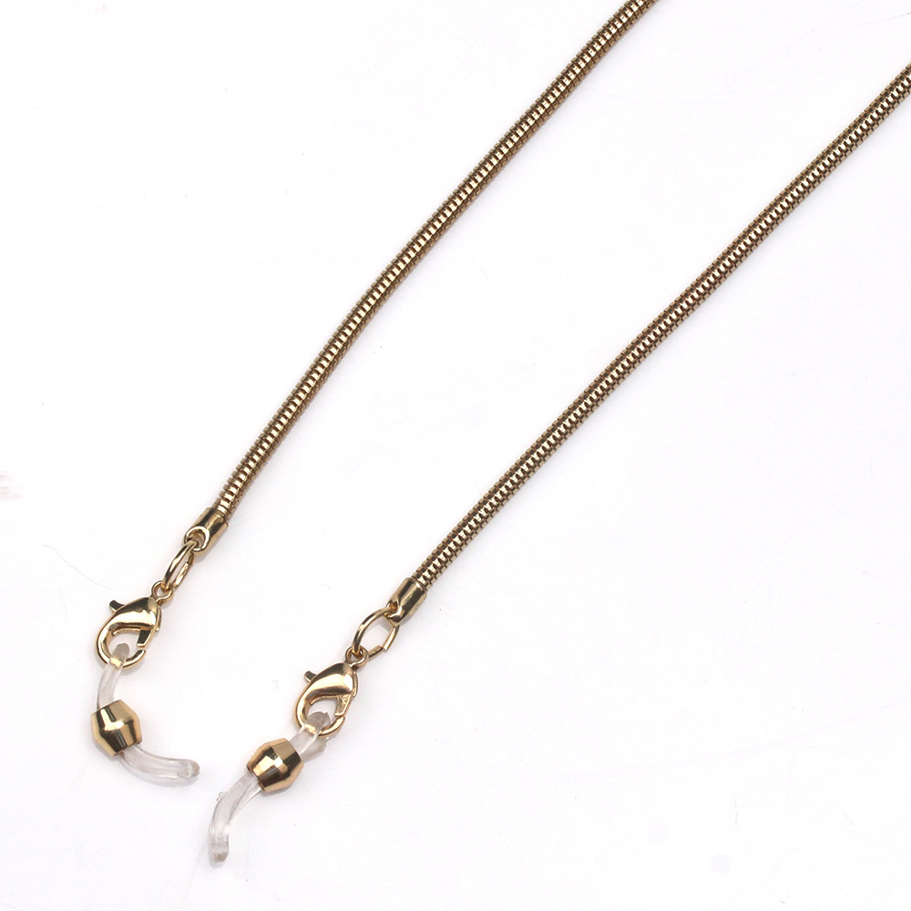 厂家直销大库存个性铜银金链面罩眼镜项链支架口罩链 - buy facemask