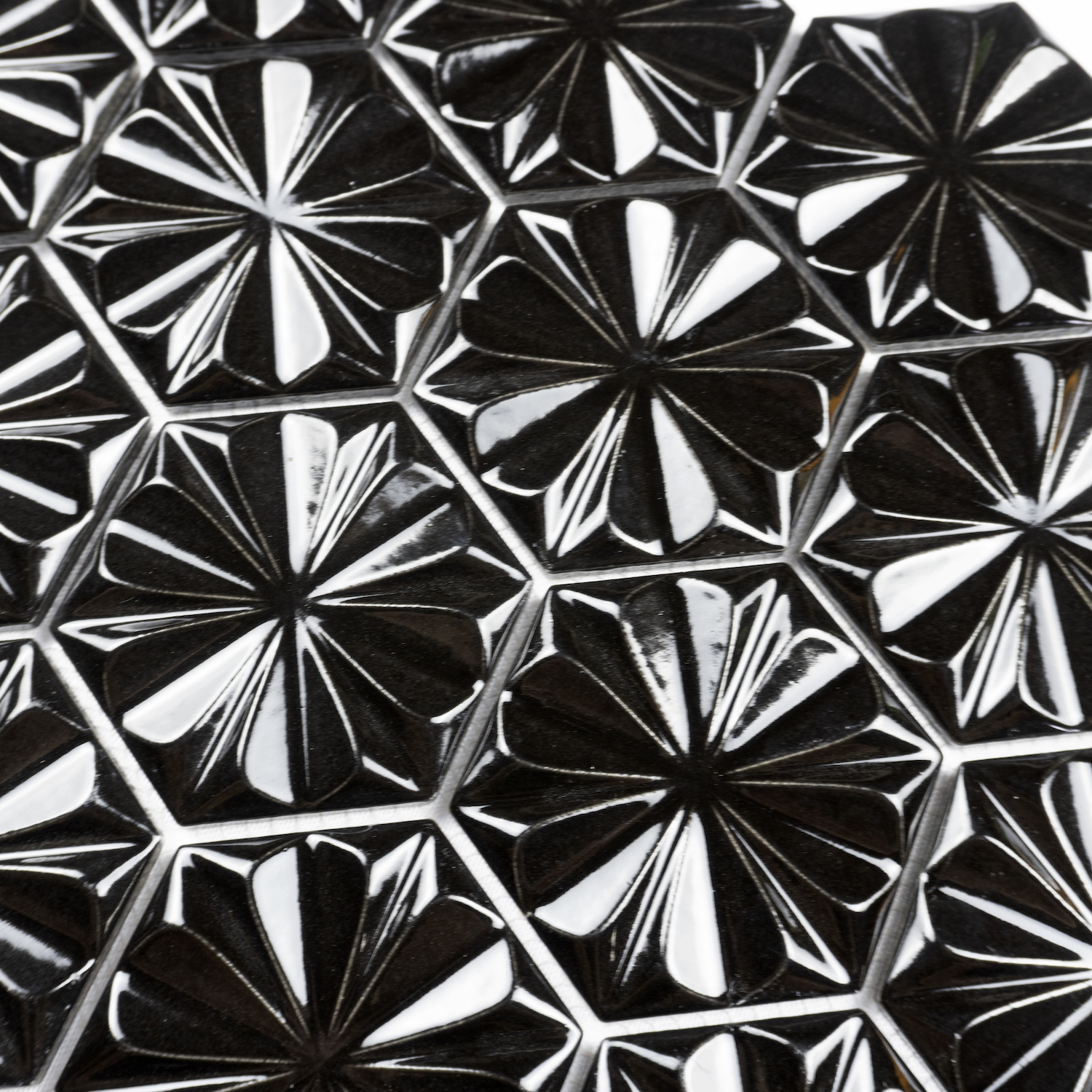Black Hexagonal Mould Wall Decoration Ceramic Mosaics Ceramic Wall Tiles