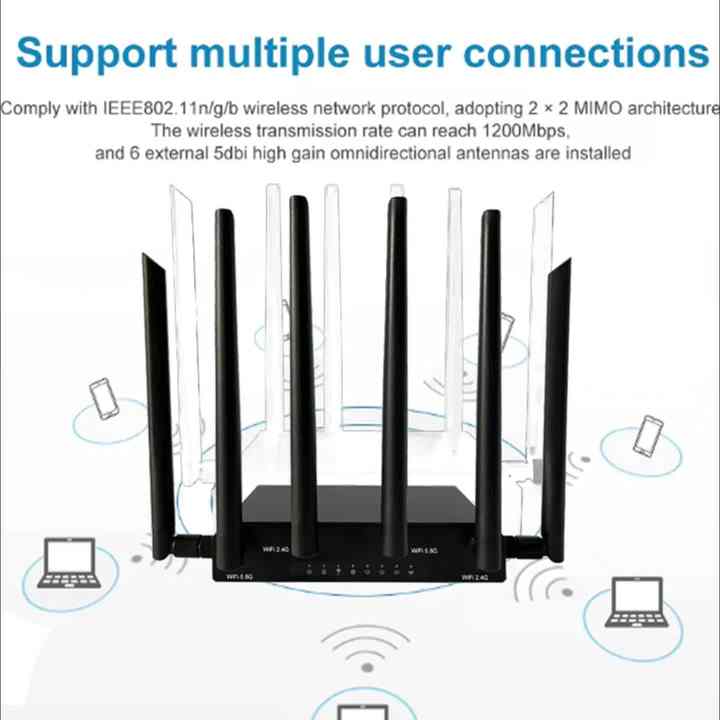 Factory Priced CAT12 4G LTE Router MT7981 Chip Supports 2.4G 5.8G Dual ...