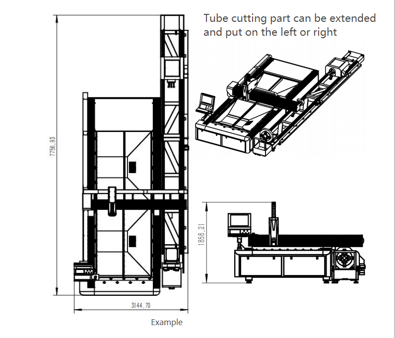 laser  equipment for metal sheet and metal tube cutting