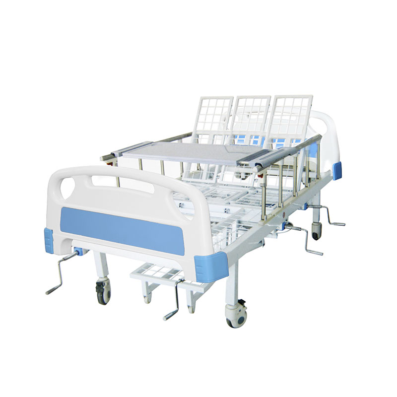 MY-R004A China manufacturer adjustable height moving patient bed electric 3 functions hospital bed with I.V. pole