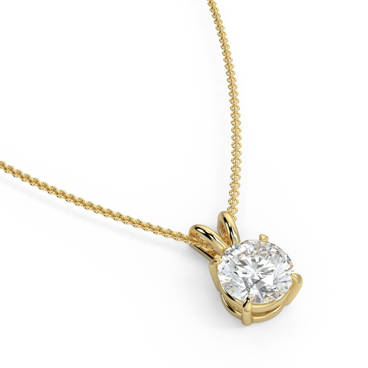 AAA GEMS 14K White Gold Necklace American Popular 1 Carat Moissanite Diamond Pendant Necklace for Women