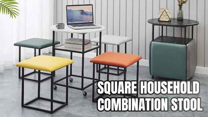 GSTAR in Rubik's Cube Ottoman Footstool, Modern Velvet Storage