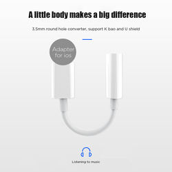 3.5mm Jack Audio Cable Adapter for iPhone X XS Max 8 7 11 Earphone Aux Splitter Headphone for IOS System Converter Accessories
