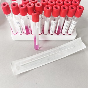 डिस्पोजेबल वीटीएम वायरस नमूना वितरण प्रणाली किट/वायरल हुजूम नमूना संग्रह के साथ मध्यम ट्यूब किट नाक गले झाड़ू