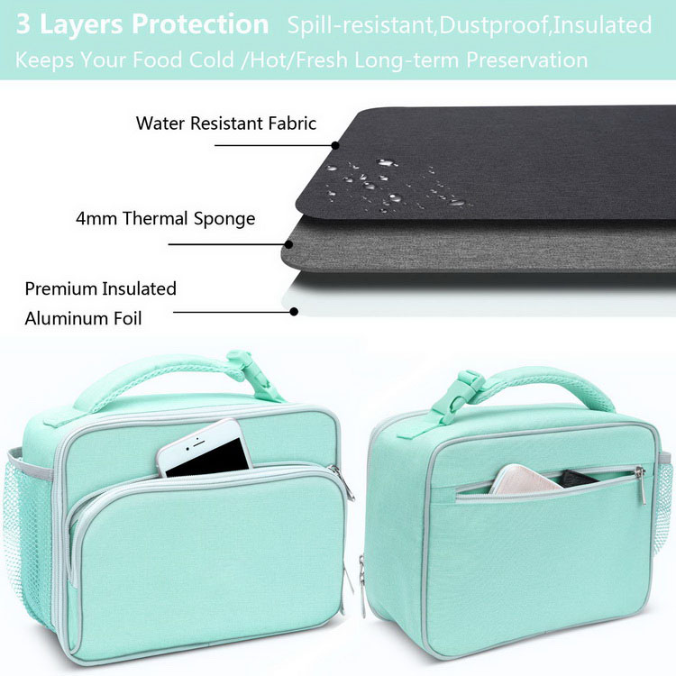 Borsa per il pranzo per bambini, borsa per il pranzo termica resistente all'acqua Borsa termica per il pranzo da viaggio per bambini