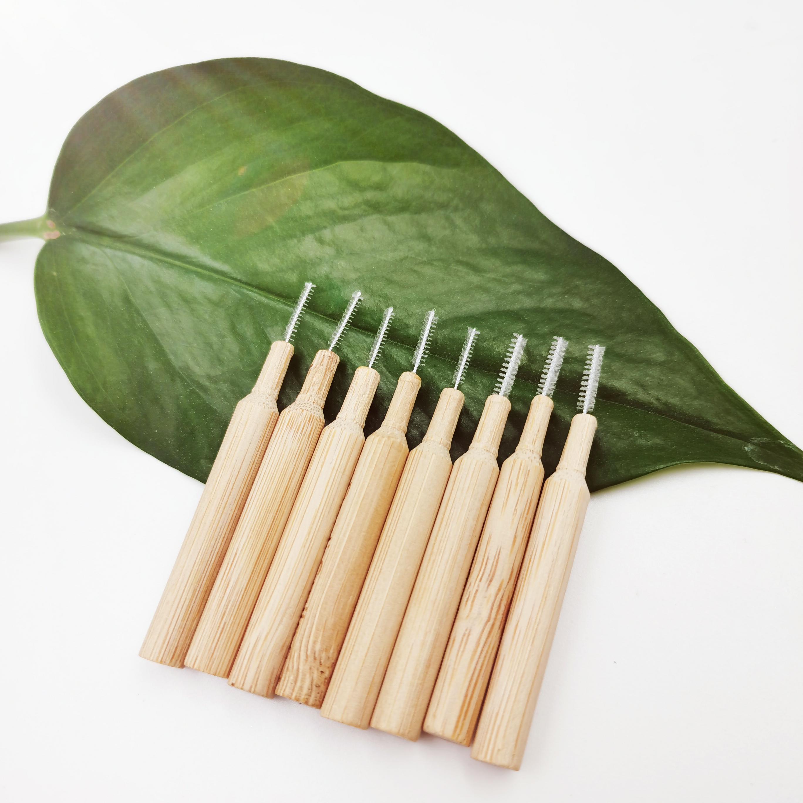 Экологичная Органическая Бамбуковая межзубная щетка из бамбука с пользовательским лазерным логотипом