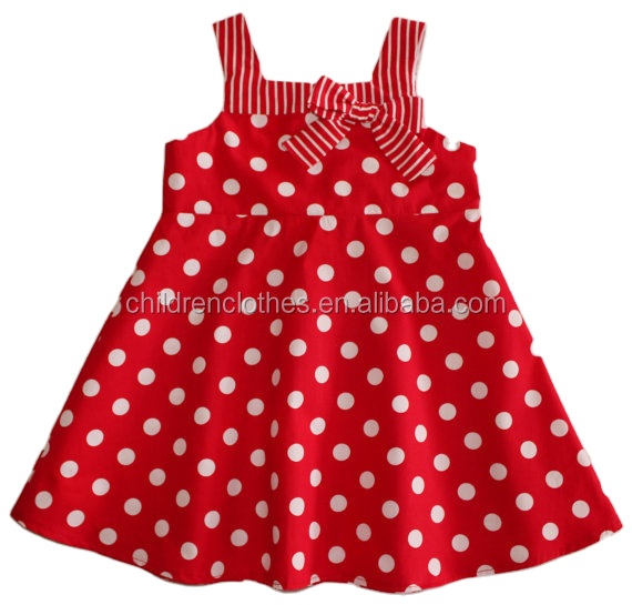 Оптовая продажа, корейский стиль, милое летнее платье в белый и красной полосой в мелкий горошек, Детская юбочка; Праздничное детское платье-пачка для девочки для От 2 до 12 лет