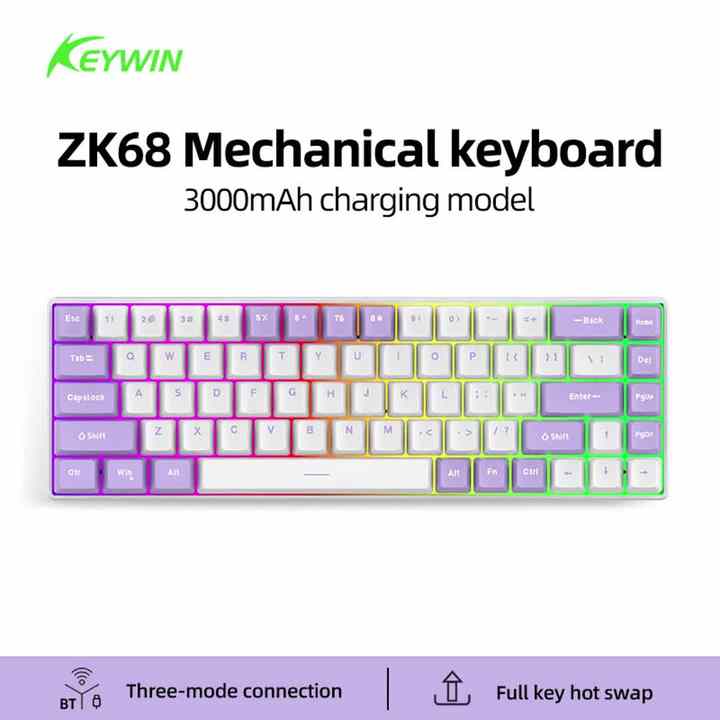 65% ZK68 Mini Mechanical RGB Gaming Keyboard - Factory OEM