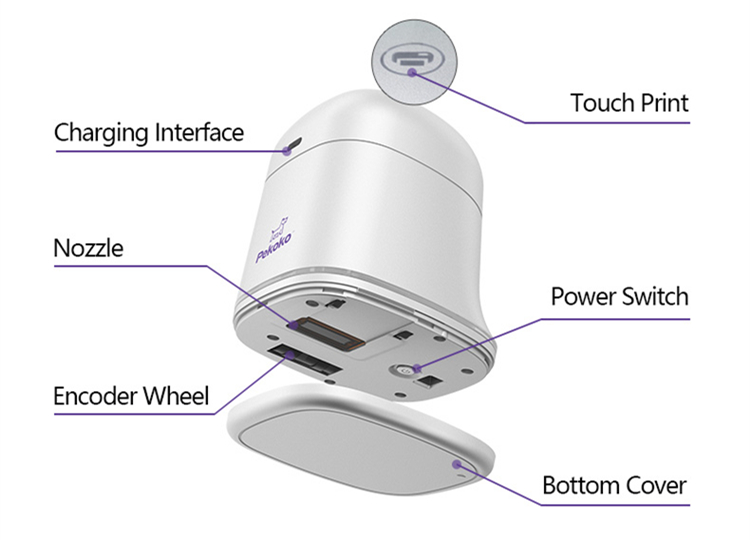 Pekoko K1 plus Petty's globe portable bucket TOTE printer T-shirt personal custom DIY mobile mini printer color