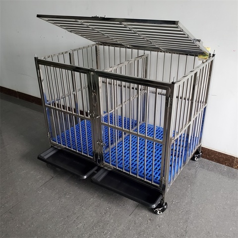用于大型门锁设计的不锈钢cage02-xxxl狗笼 134x74x110 = 52"