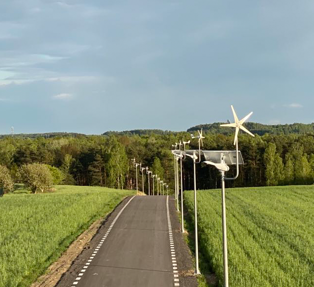 Микроволновый датчик 50 Вт светодиодные солнечные уличные фонари, ветровая турбина Солнечный светодиодный уличный свет производитель