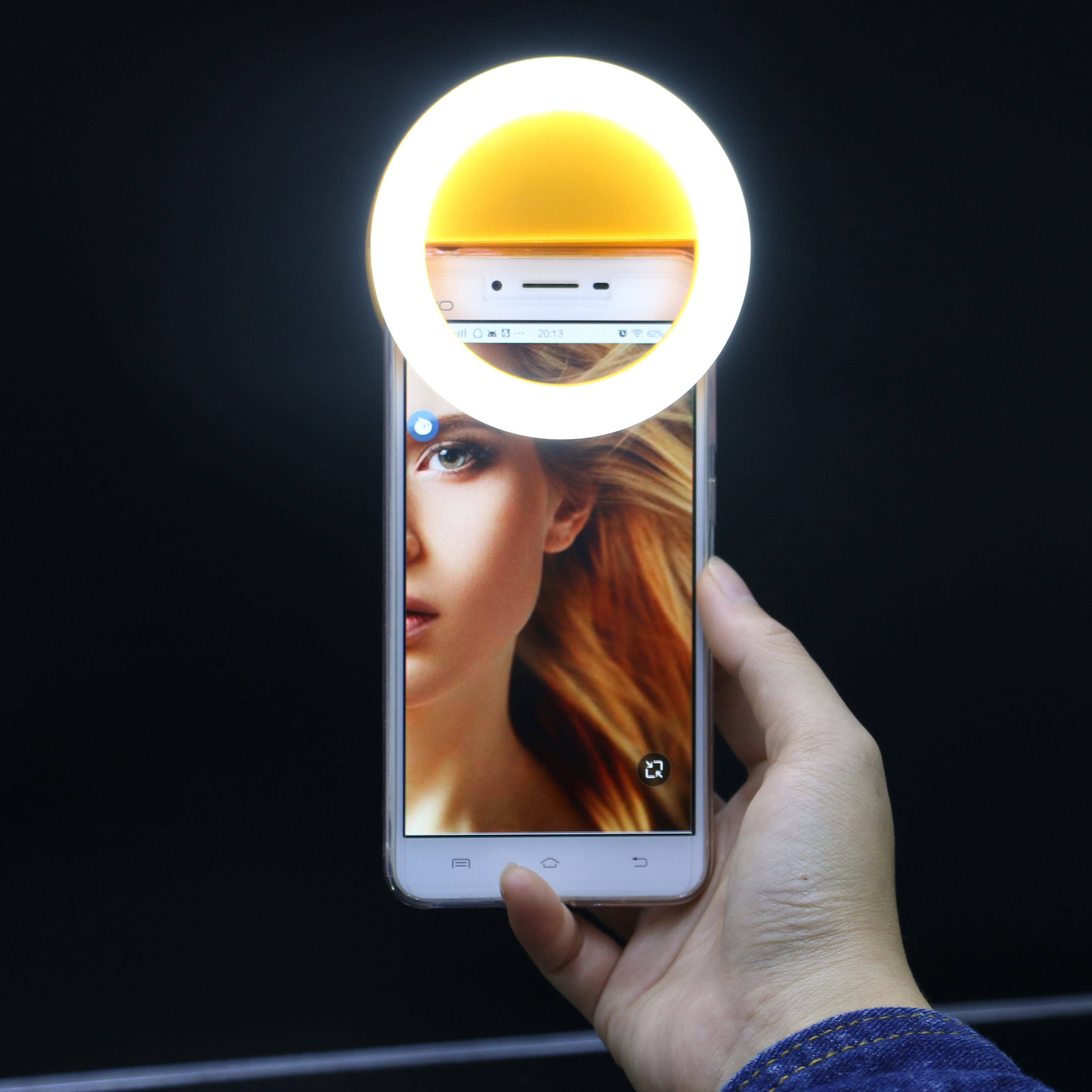 2021手机补环灯led闪光灯化妆直播自拍夹环灯