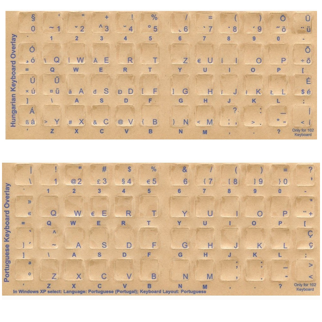 Наклейки на клавиатуру прозрачные для всех языков