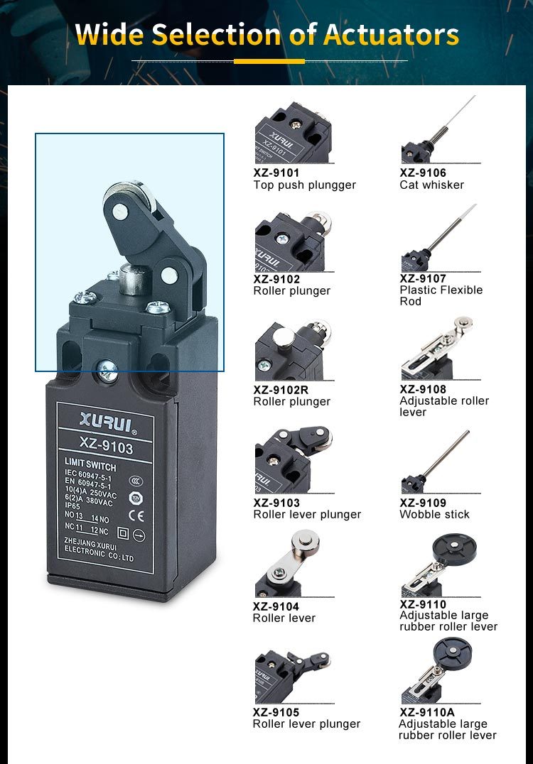 XZ-9103 Safety Limit Switch with Roller Lever for Industry