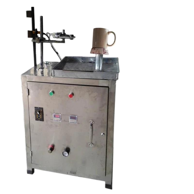 Одна станция полуавтоматическая белая кружка прозрачное покрытие спрей машина