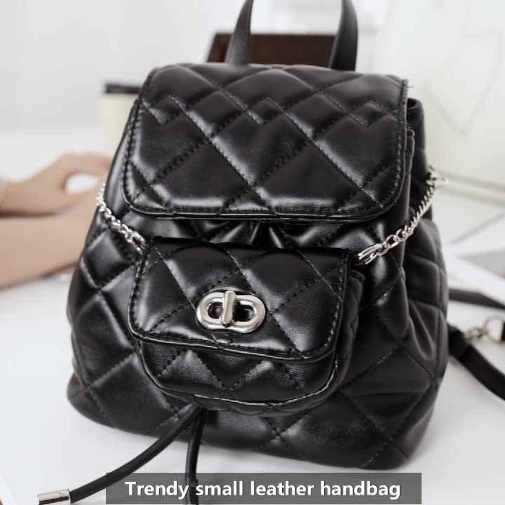 l charm studs leather backpack 地雷 charm studs chain leather backpack 地雷