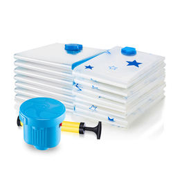 OEM and Wholesale Eco-friendly Home Travel Reusable Plastic Storage Vacuum Packing Bags for Clothes Blanket Quilt