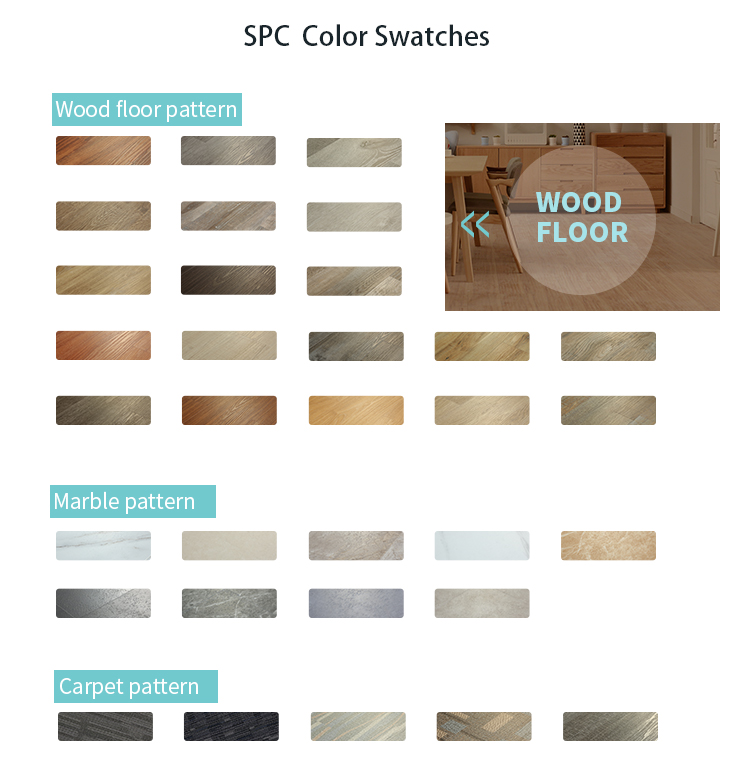 Environmental Waterproof Fireproof Indoor INTERLOCKING SPC FLOORING