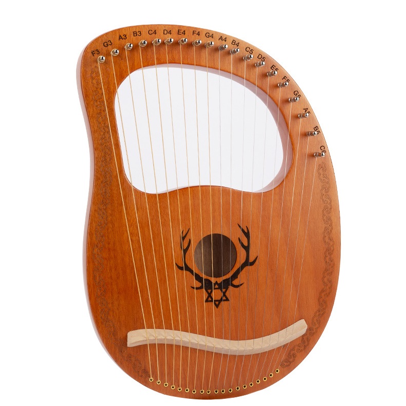 Color : 002, Size : 19 String WEIKE 19 String Harp Eliya Small Portable Piano Chord Minority Men and Women Beginners 16 21 String Instrument Lyre