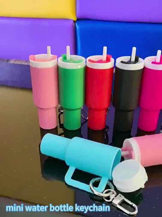 Cute Mini Cup Keychain Pendant Chapstick Holder School Bag Charm