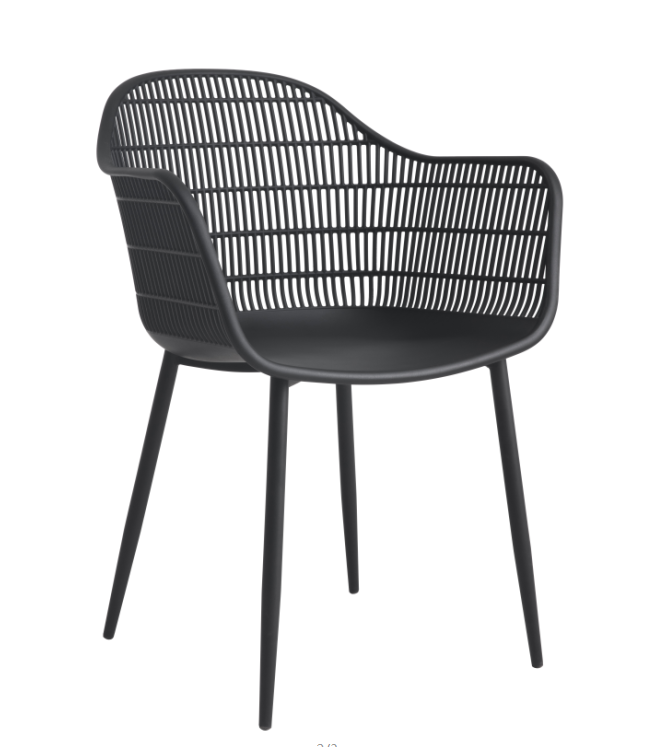 Мебель для патио, уличный обеденный стул, мебель, пластиковый стул, уличная мебель, серый цвет, с ручкой