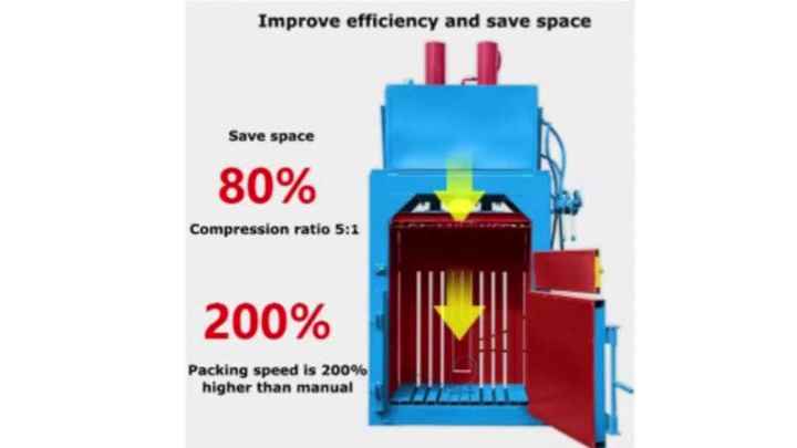 Hydraulic Garbage Compactor Waste Press Machine Vertical Baler for ...