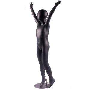 Wholesale black fiberglass full body sports children's mannequins