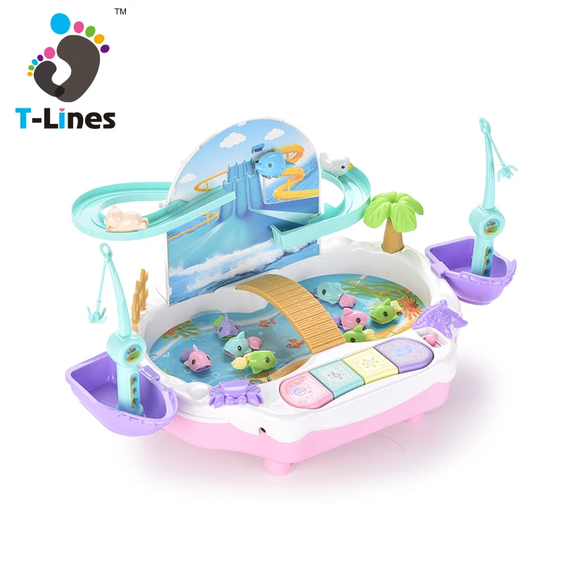 Электрическая рыбка игра игрушки для детей магнитные рыболовные игрушки с музыкой